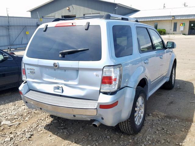 4M2CU87178KJ13016 - 2008 MERCURY MARINER PR BLUE photo 4