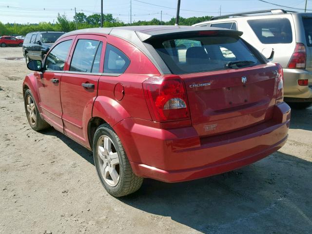 1B3HB48B47D412372 - 2007 DODGE CALIBER SX RED photo 3