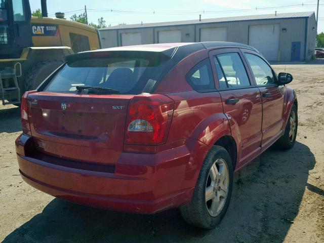 1B3HB48B47D412372 - 2007 DODGE CALIBER SX RED photo 4