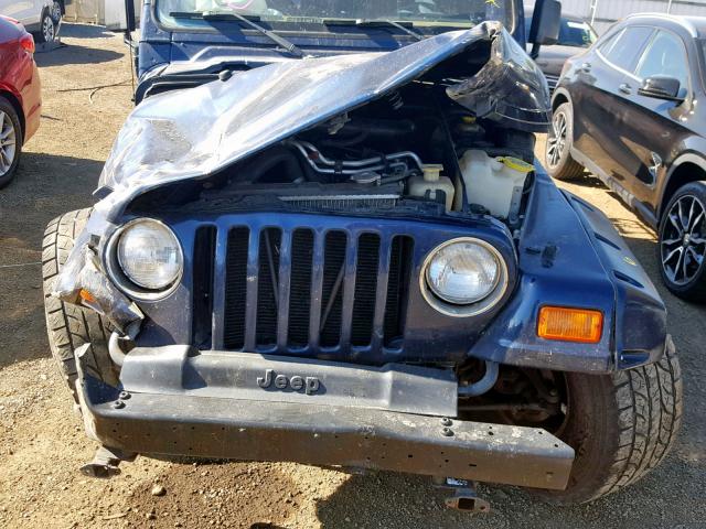 1J4FA49S8YP758457 - 2000 JEEP WRANGLER / BLUE photo 9