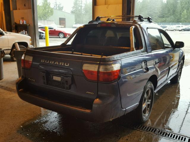 4S4BT63C755102670 - 2005 SUBARU BAJA TURBO BLUE photo 4