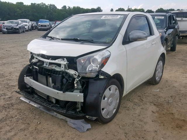 JTNJJXB08CJ013399 - 2012 TOYOTA SCION IQ WHITE photo 2