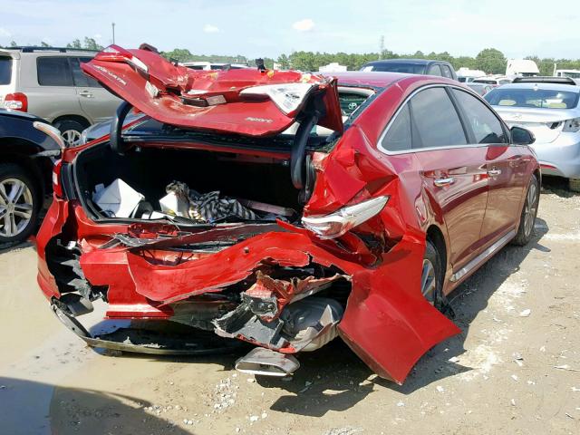 5NPE34AF7HH591384 - 2017 HYUNDAI SONATA SPO RED photo 4