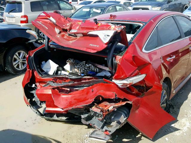 5NPE34AF7HH591384 - 2017 HYUNDAI SONATA SPO RED photo 9