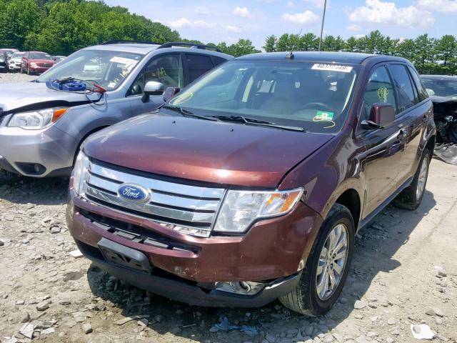 2FMDK4JC1ABB70648 - 2010 FORD EDGE SEL MAROON photo 2