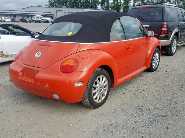 3VWCM31Y04M315310 - 2004 VOLKSWAGEN NEW BEETLE ნარინჯისფერი ფოტო 4