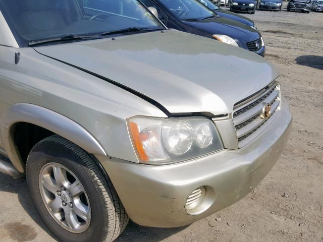 JTEHF21A230126767 - 2003 TOYOTA HIGHLANDER TAN photo 9