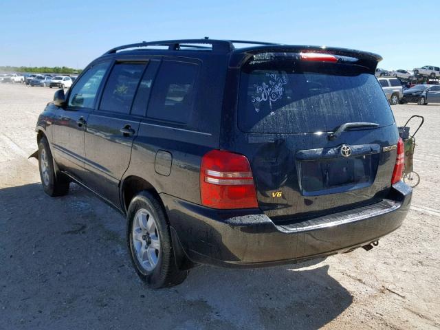 JTEGF21A710003510 - 2001 TOYOTA HIGHLANDER BLACK photo 3