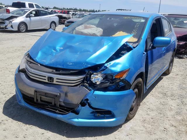 JHMZE2H58BS011323 - 2011 HONDA INSIGHT LX BLUE photo 2