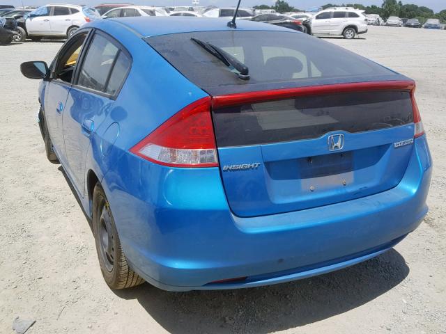 JHMZE2H58BS011323 - 2011 HONDA INSIGHT LX BLUE photo 3