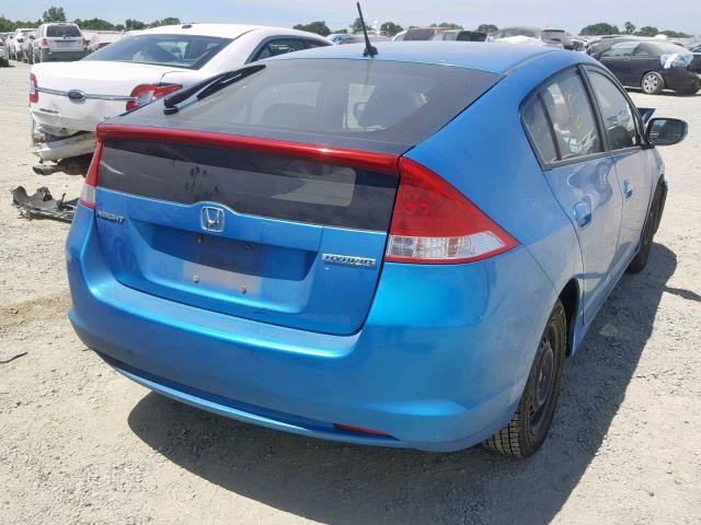 JHMZE2H58BS011323 - 2011 HONDA INSIGHT LX BLUE photo 4