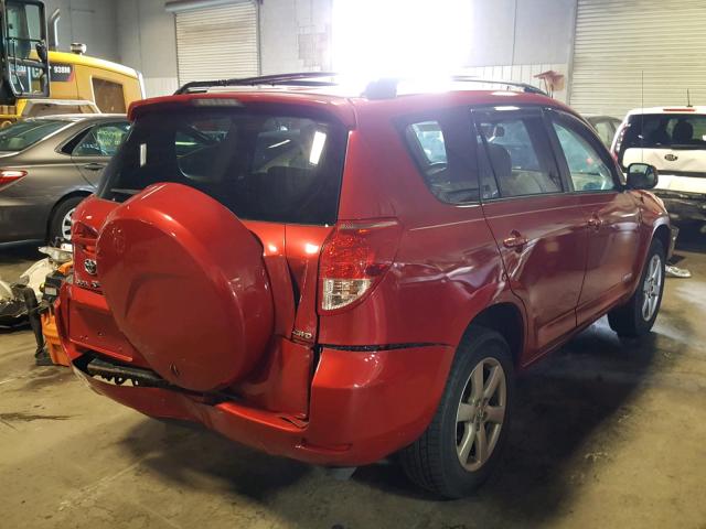 JTMBK31V576011128 - 2007 TOYOTA RAV4 LIMIT RED photo 4