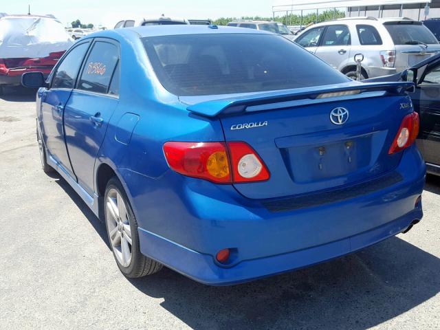 1NXBE40E89Z018308 - 2009 TOYOTA COROLLA XR 蓝色 照片 3