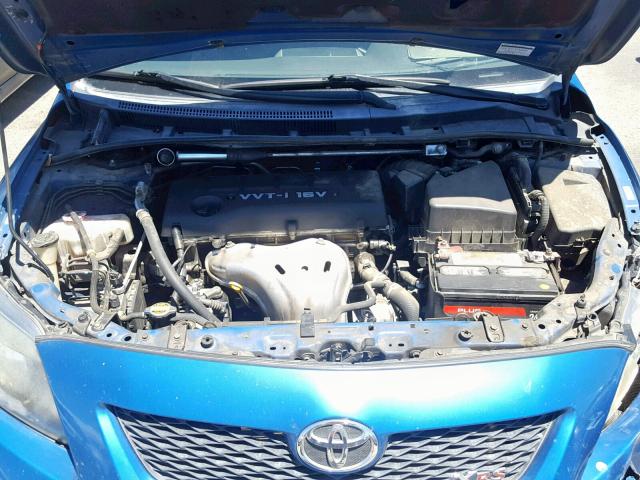 1NXBE40E89Z018308 - 2009 TOYOTA COROLLA XR 蓝色 照片 7