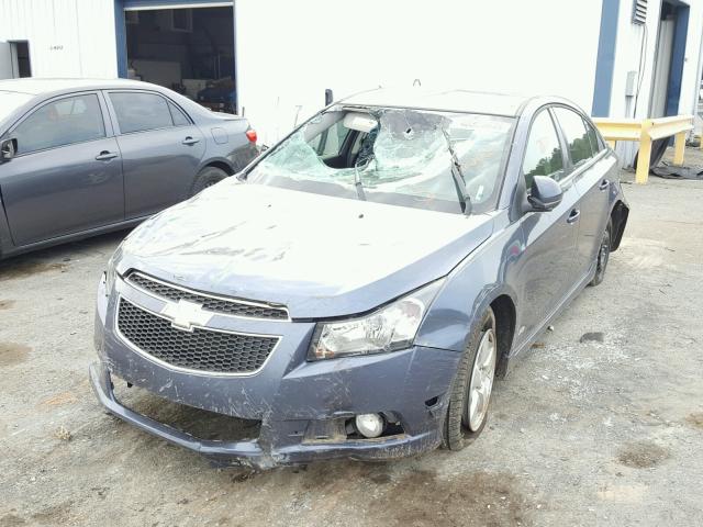 1G1PC5SB1E7212222 - 2014 CHEVROLET CRUZE LT BLUE photo 2