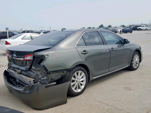 4T1BD1FKXDU069042 - 2013 TOYOTA CAMRY HYBR GREEN photo 4