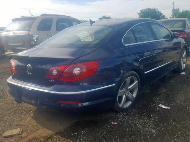 WVWHP7AN3CE516829 - 2012 VOLKSWAGEN CC LUXURY BLUE photo 4