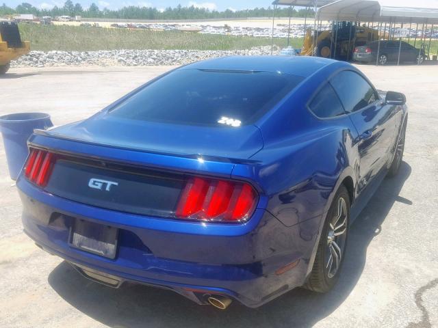 1FA6P8CF2G5325966 - 2016 FORD MUSTANG GT BLUE photo 4