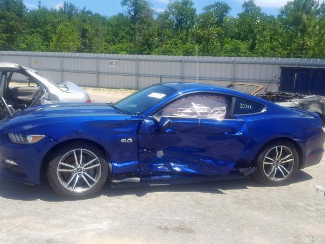 1FA6P8CF2G5325966 - 2016 FORD MUSTANG GT BLUE photo 9