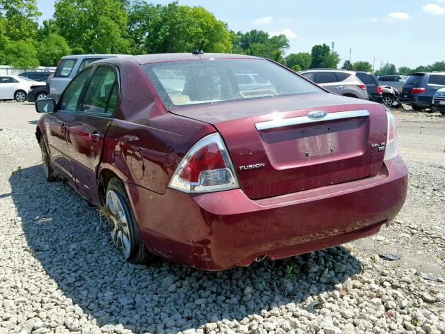 3FAHP02107R187521 - 2007 FORD FUSION SEL RED photo 3