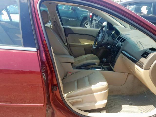 3FAHP02107R187521 - 2007 FORD FUSION SEL RED photo 5