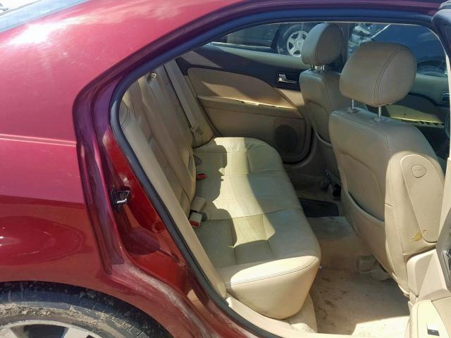 3FAHP02107R187521 - 2007 FORD FUSION SEL RED photo 6