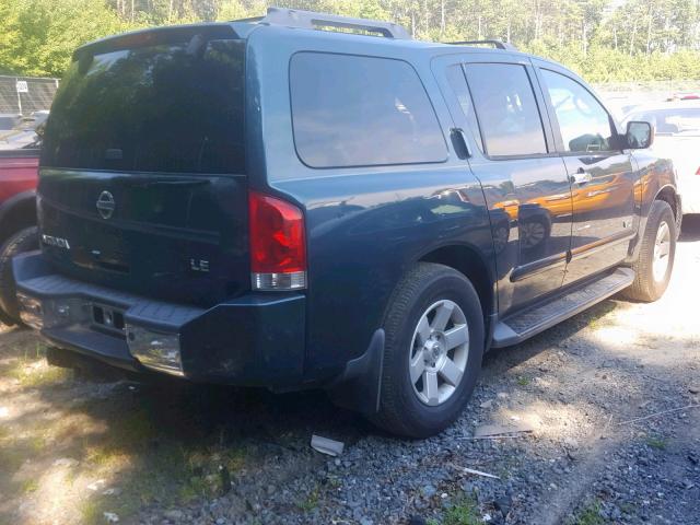 5N1AA08B66N723589 - 2006 NISSAN ARMADA SE GREEN photo 4