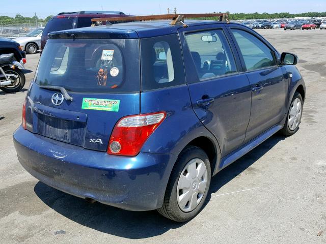 JTKKT624565015651 - 2006 TOYOTA SCION XA BLUE photo 4