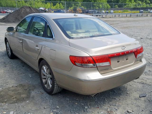 KMHFC46F39A420262 - 2009 HYUNDAI AZERA SE TAN photo 3