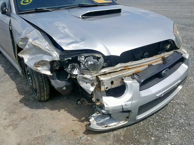 JF1GG29675G803468 - 2005 SUBARU IMPREZA WR SILVER photo 9