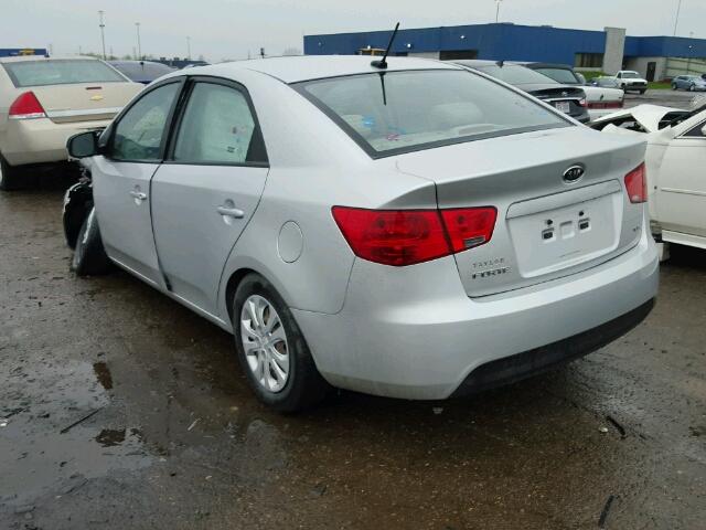 KNAFU4A23C5609853 - 2012 KIA FORTE EX SILVER photo 3