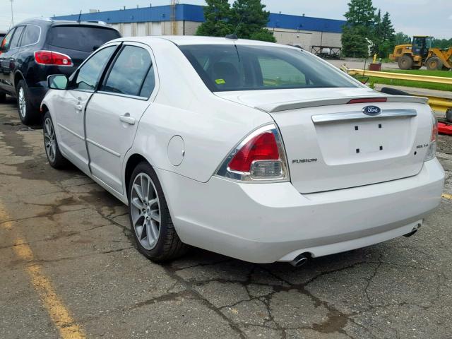 3FAHP08109R181762 - 2009 FORD FUSION SEL WHITE photo 3