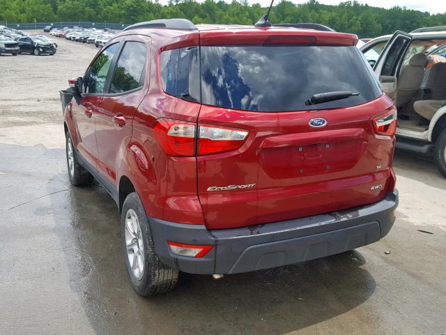 MAJ6P1UL2JC162332 - 2018 FORD ECOSPORT S RED photo 3