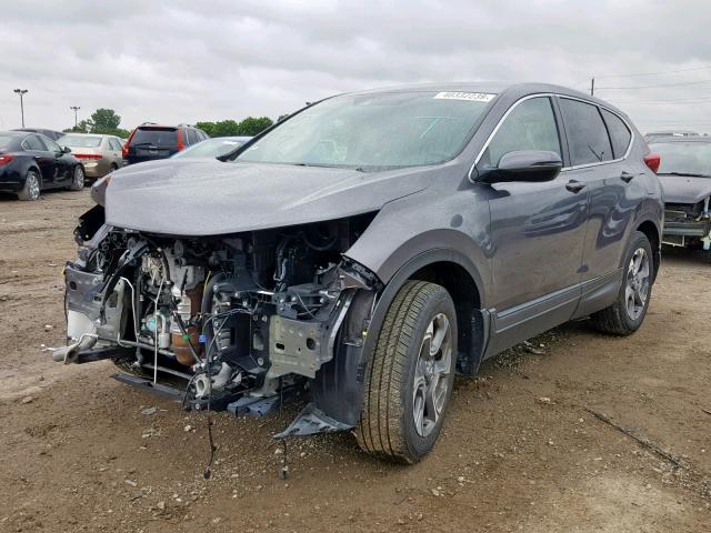 7FARW2H86JE022197 - 2018 HONDA CR-V EXL GRAY photo 2