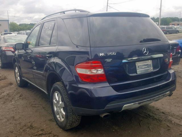 4JGBB86EX6A084105 - 2006 MERCEDES-BENZ ML 350 BLUE photo 3