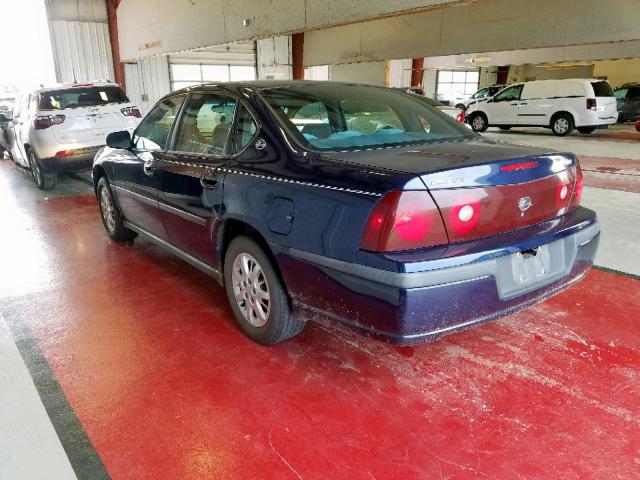 2G1WF52E919259326 - 2001 CHEVROLET IMPALA BLUE photo 3