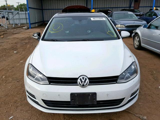 3VW2A7AU3FM072216 - 2015 VOLKSWAGEN GOLF TDI WHITE photo 9