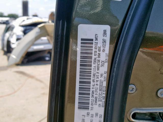 3D7UT2CL9BG583327 - 2011 DODGE RAM 2500 GREEN photo 10