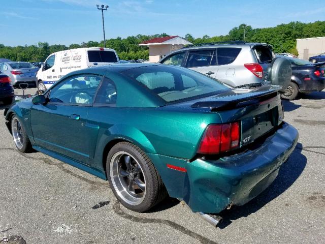 1FAFP42X81F213838 - 2001 FORD MUSTANG GT GREEN photo 3