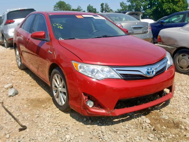 4T1BD1FK8CU023708 - 2012 TOYOTA CAMRY HYBR RED photo 1