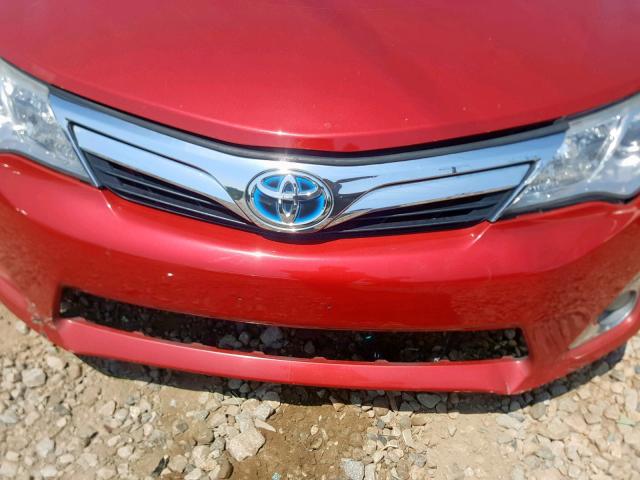 4T1BD1FK8CU023708 - 2012 TOYOTA CAMRY HYBR RED photo 9