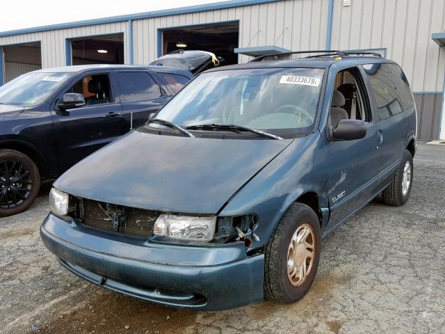 4N2DN1117VD845165 - 1997 NISSAN QUEST XE GREEN photo 2