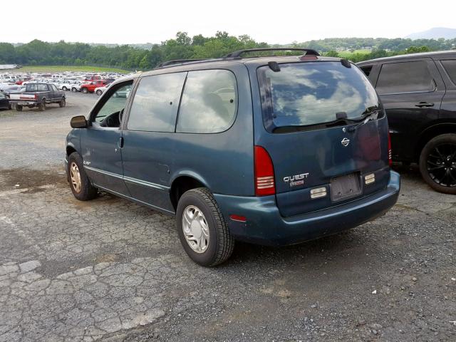 4N2DN1117VD845165 - 1997 NISSAN QUEST XE GREEN photo 3