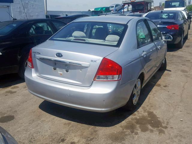 KNAFE121275464523 - 2007 KIA SPECTRA EX SILVER photo 4