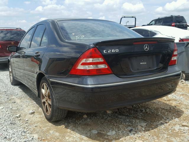 WDBRF54H57A926805 - 2007 MERCEDES-BENZ C 280 BLACK photo 3