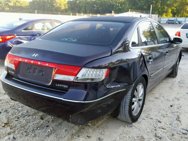 KMHFC46F36A132785 - 2006 HYUNDAI AZERA SE BLACK photo 4