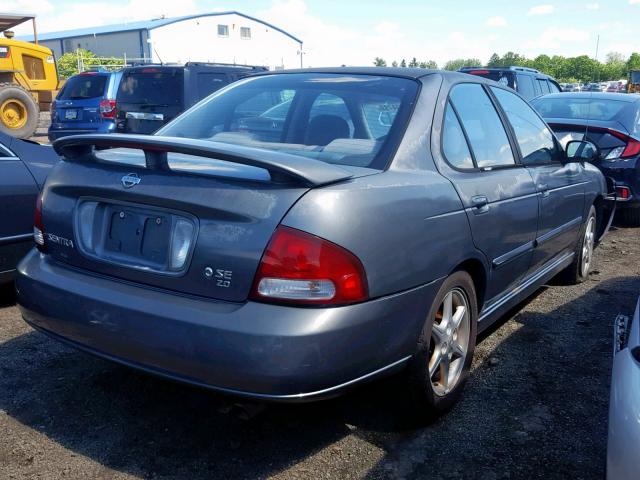 3N1BB51D91L116385 - 2001 NISSAN SENTRA SE GRAY photo 4