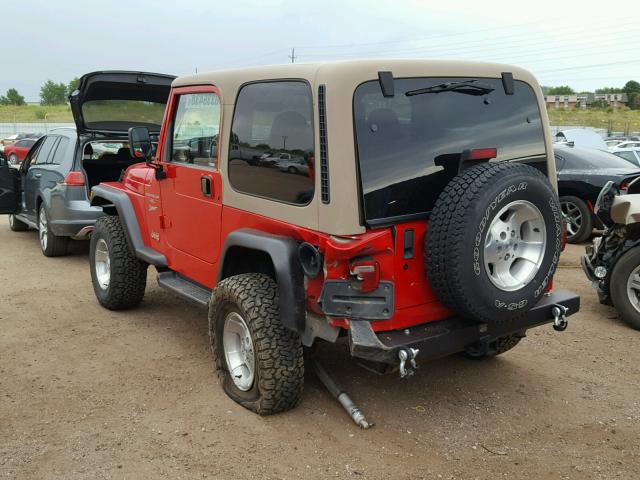 1J4FA49S5YP742720 - 2000 JEEP WRANGLER / RED photo 3