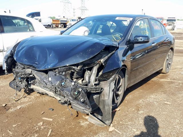 1HGCR2F91HA066178 - 2017 HONDA ACCORD EXL BLACK photo 2