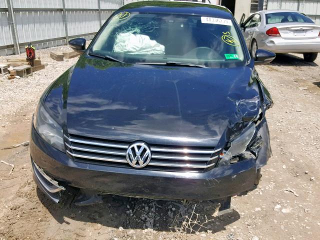 1VWAP7A32CC071282 - 2012 VOLKSWAGEN PASSAT S BLACK photo 9